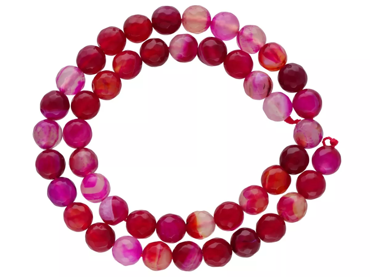 K7G15 AGAT KULE FASETOWANE 8 mm - 1 SZNUR