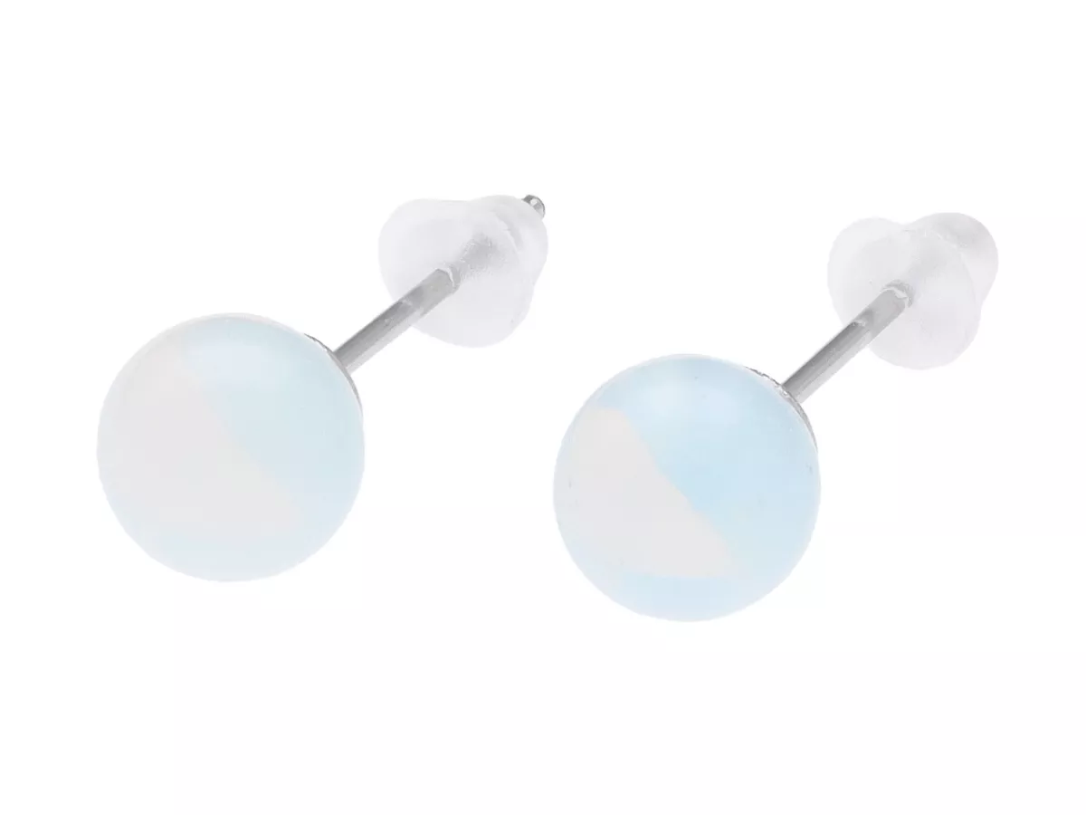 U1W79 KOLCZYKI OPAL I STAL CHIRURGICZNA 1 PARA