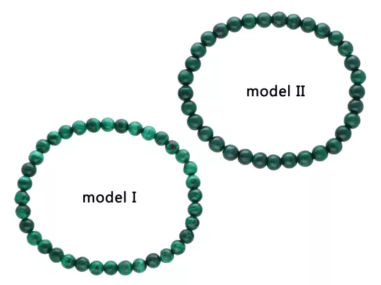 R4J96 BRANSOLETKA MALACHIT KULE 6 mm