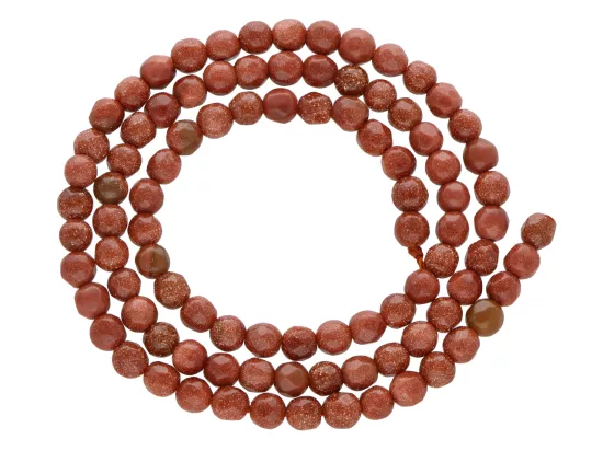 K6N75 PIASEK PUSTYNI KULE FASETOWANE 4 mm - 1 SZNUR