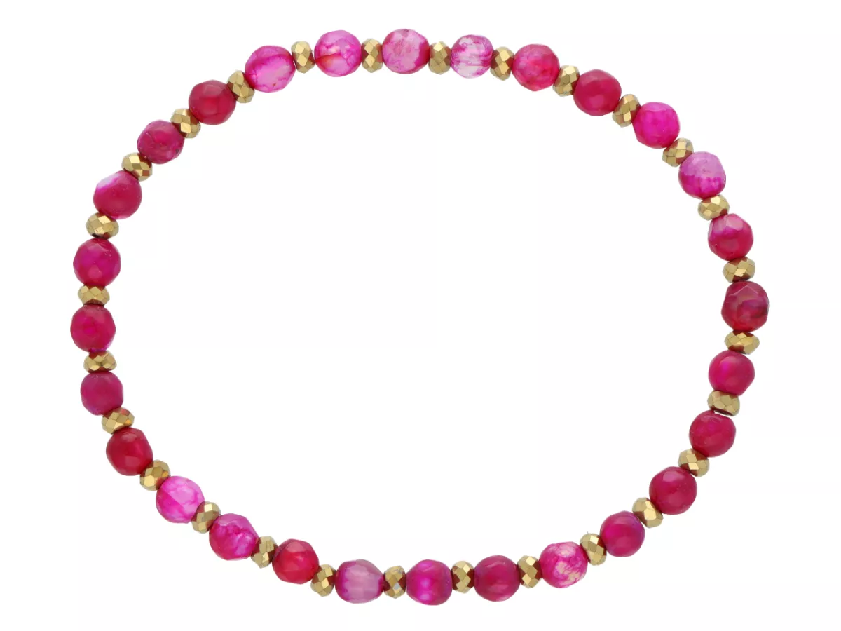 R5C96 BRANSOLETKA AGAT I HEMATYT