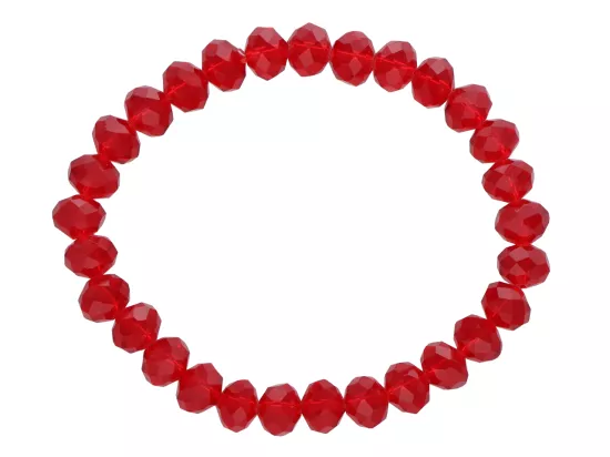 R4D16 BRANSOLETKA KRYSZTAŁKI 8 mm NA GUMCE