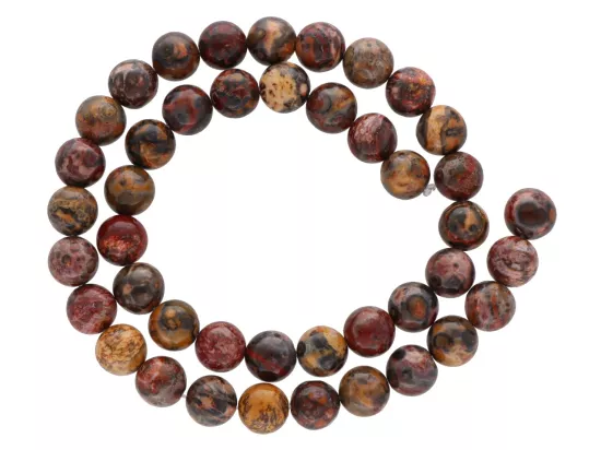 K6X71 JASPIS LEOPARDZI KULE 8,5 mm - 1 SZNUR