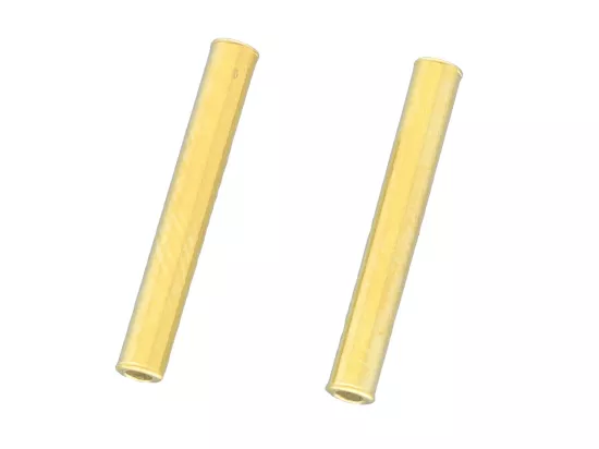 P3J31 RURKI PROSTE 15/2 mm SREBRO 925 POZŁACANE - 2 SZTUKI