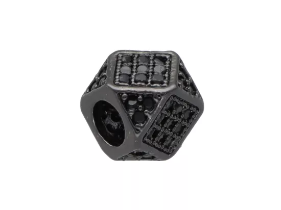 P5L58 PRZEKŁADKA OZDOBNA Z MIEDZI Z CYRKONIAMI - 1 SZTUKA