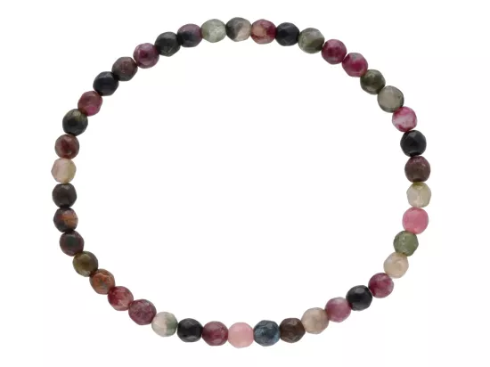 R4W59 BRANSOLETKA TURMALIN KULE FASETOWANE 4 mm