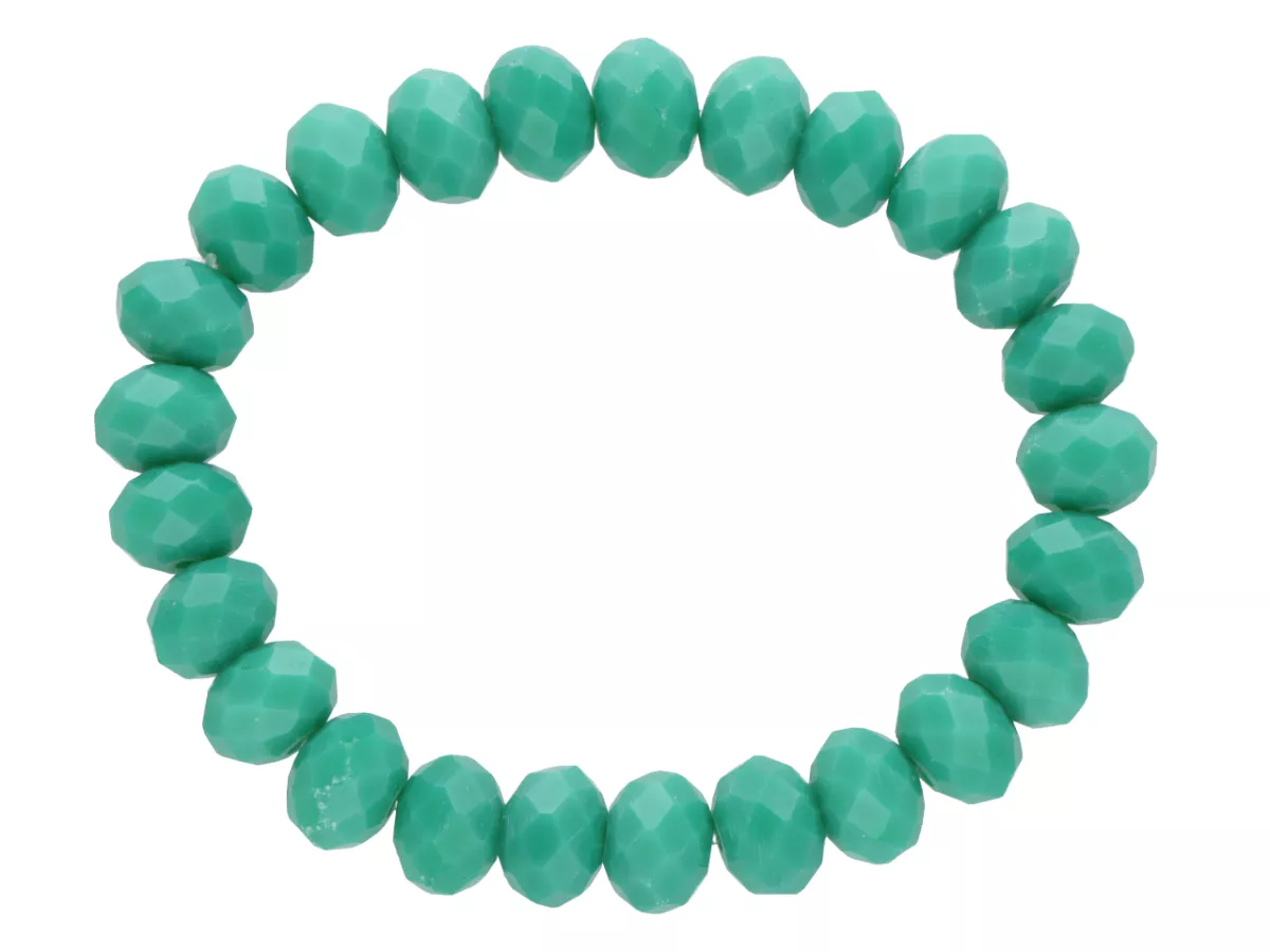 R2B40 BRANSOLETKA KRYSZTAŁKI 10 mm NA GUMCE