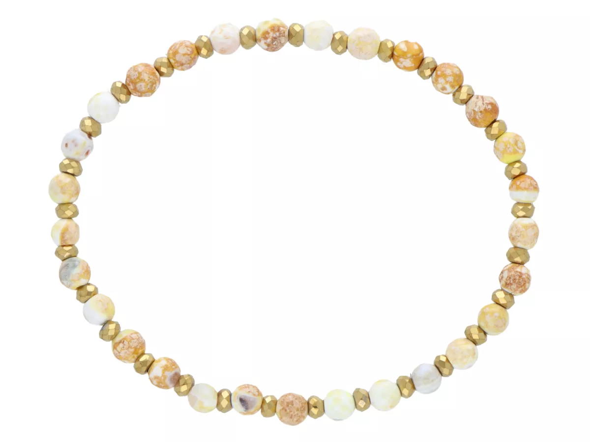 R5D45 BRANSOLETKA AGAT I HEMATYT