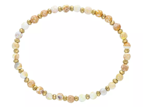 R5D45 BRANSOLETKA AGAT I HEMATYT