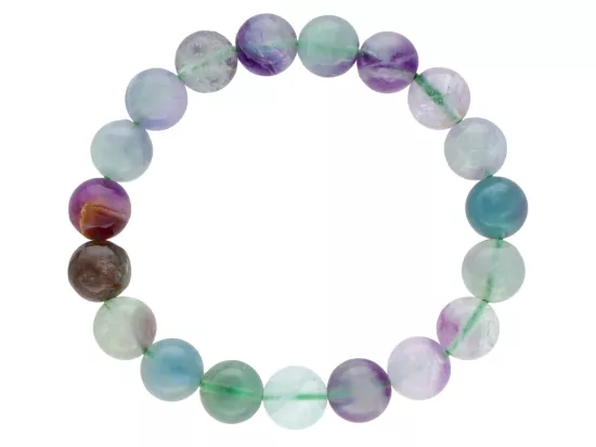 R4B20 BRANSOLETKA FLUORYT KULE 10 mm