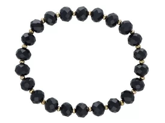 R5E63 BRANSOLETKA AGAT CZARNY I HEMATYT