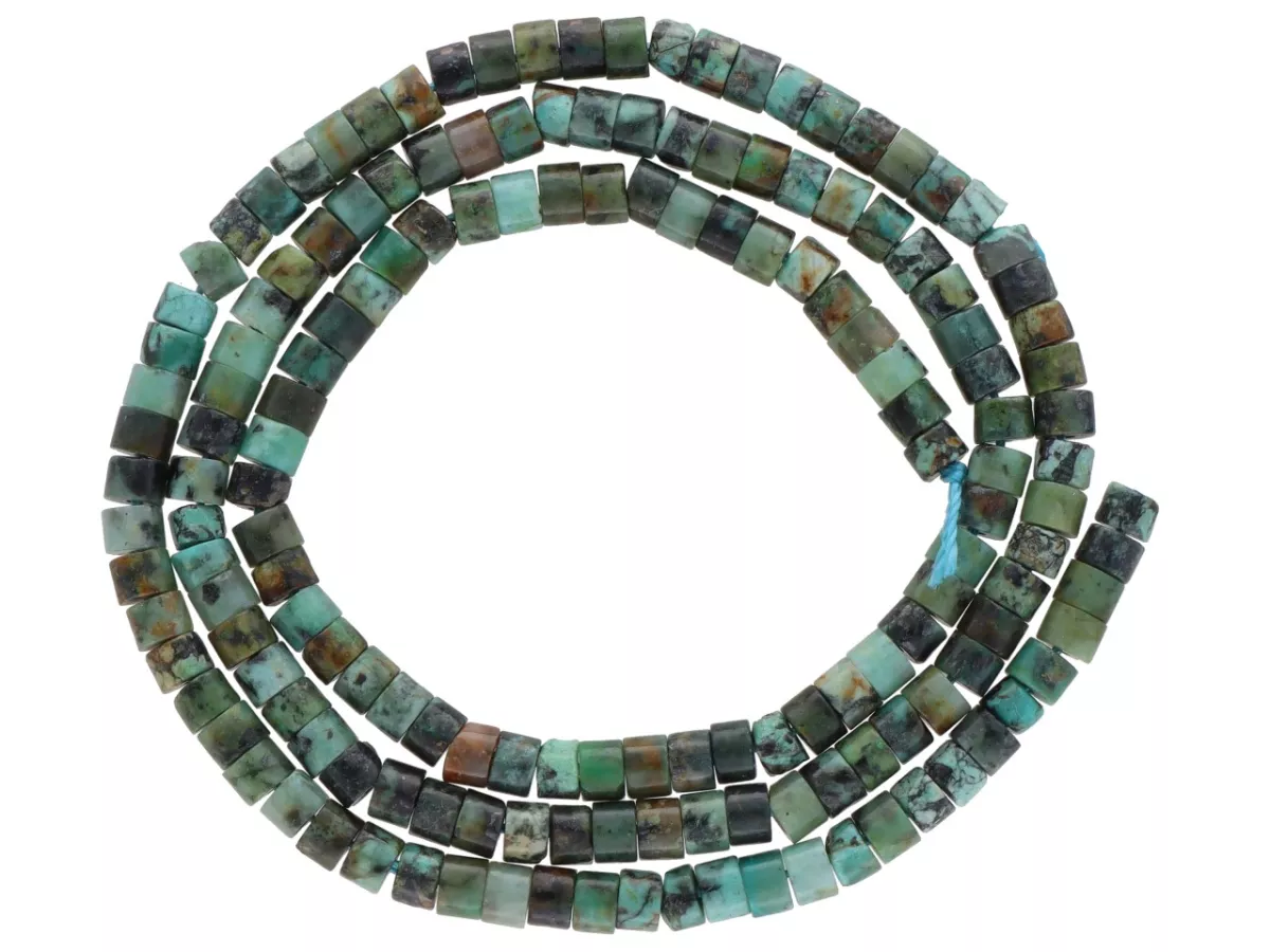 K7R80 TURKUS AFRYKAŃSKI WALEC 3/2 mm  - 1 SZNUR