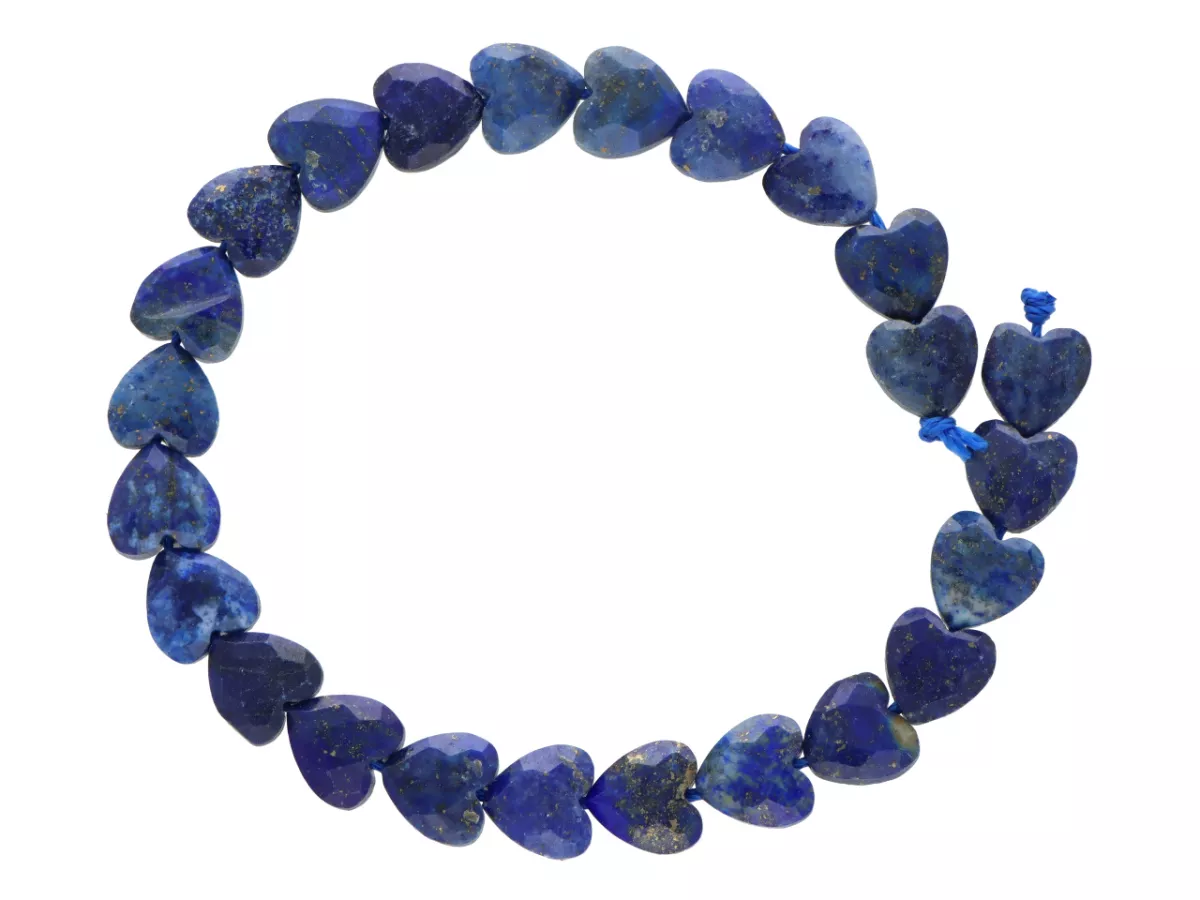 K7R05 LAPIS LAZULI SERCE FASETOWANE 8/8 mm - 1 SZNUR