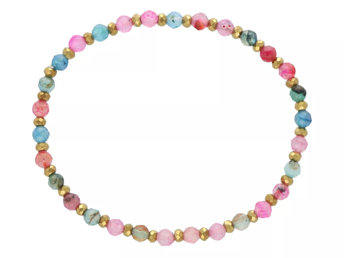 R5C93 BRANSOLETKA AGAT I HEMATYT