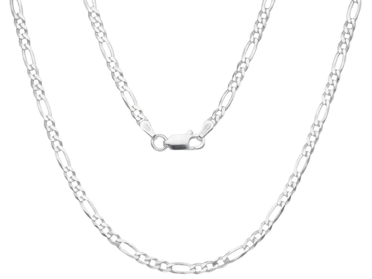 P3J86 ŁAŃCUSZEK FIGARO 55 cm SREBRO 925