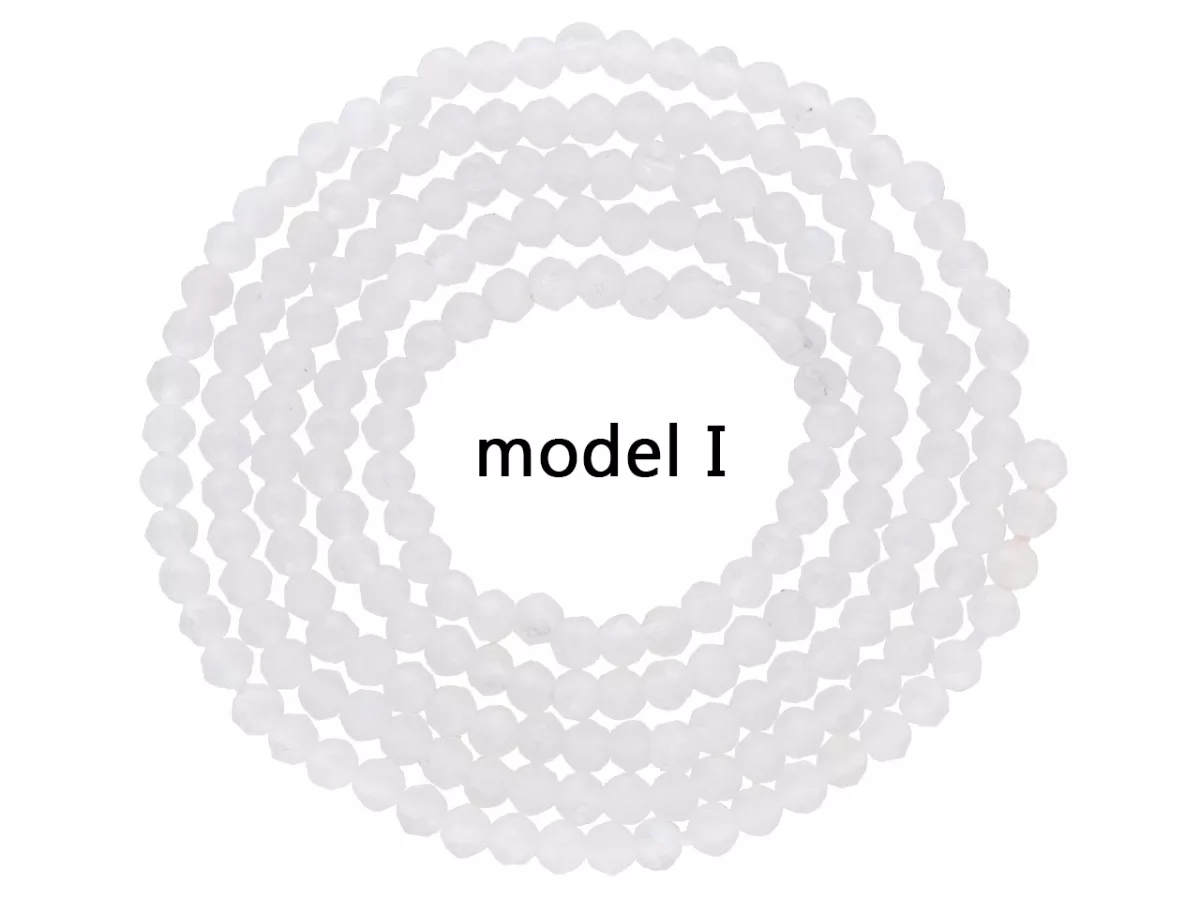 K6X93 KAMIEŃ KSIĘŻYCOWY KULE FASETOWANE 2 mm - 1 SZNUR