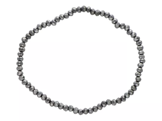 R4C25 BRANSOLETKA KRYSZTAŁKI 3 mm NA GUMCE