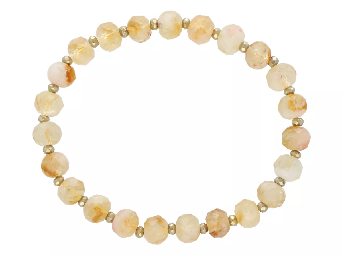 R5E65 BRANSOLETKA CYTRYN I HEMATYT