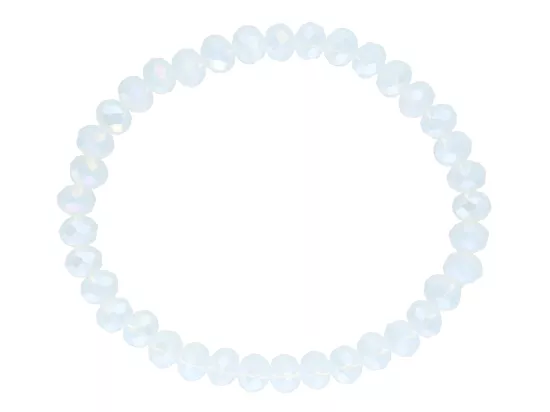 R4G10 BRANSOLETKA KRYSZTAŁKI 6 mm NA GUMCE