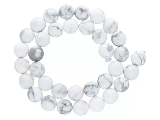 K6L12 HOWLIT BIAŁY KULE FASETOWANE 10mm 1 SZNUR