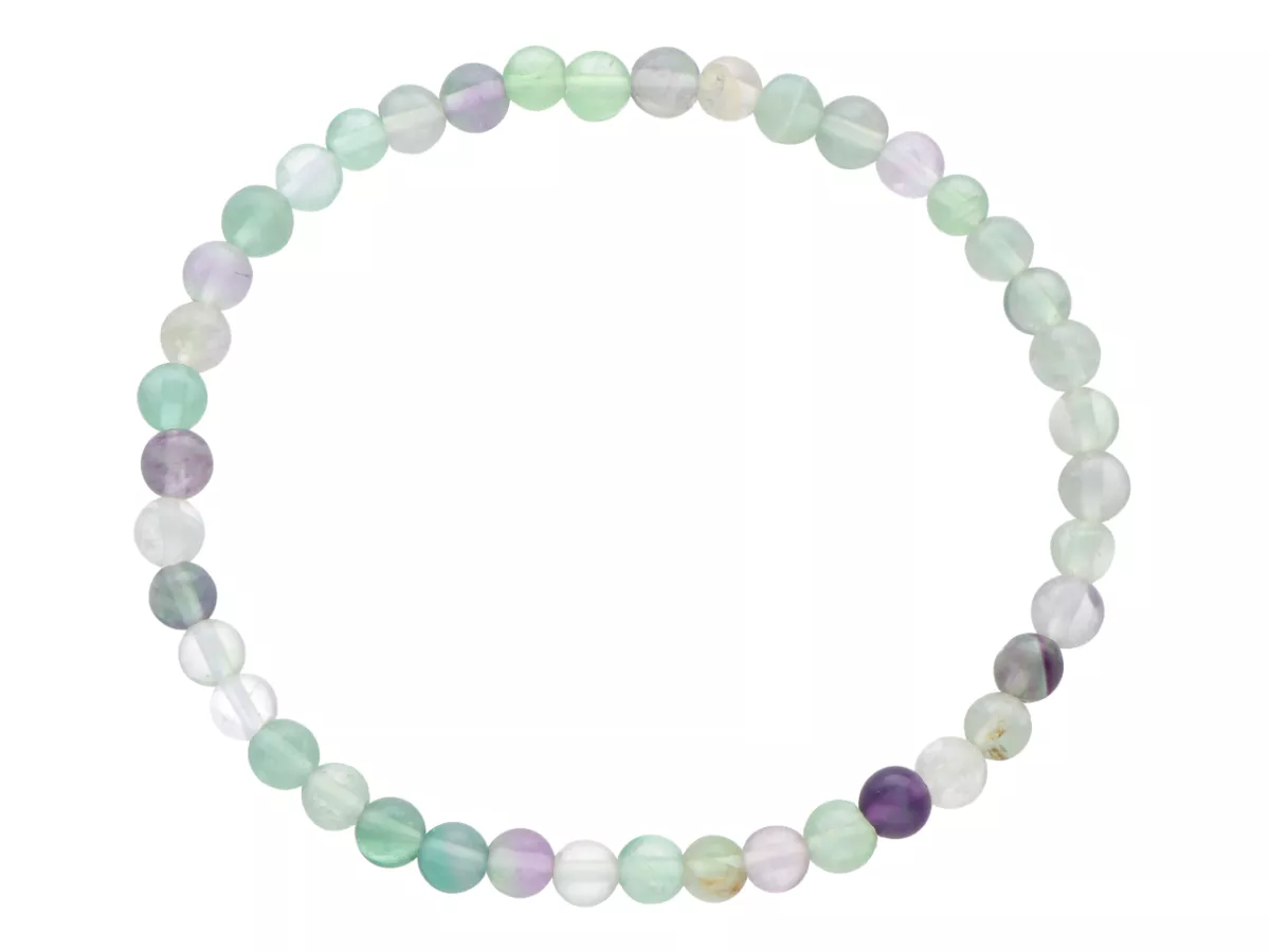 R4B38 BRANSOLETKA FLUORYT KULE 4,5 mm