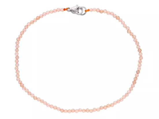 R3G31 BRANSOLETKA CYRKONIA SZKLANA KULE FASETOWANE 2 mm