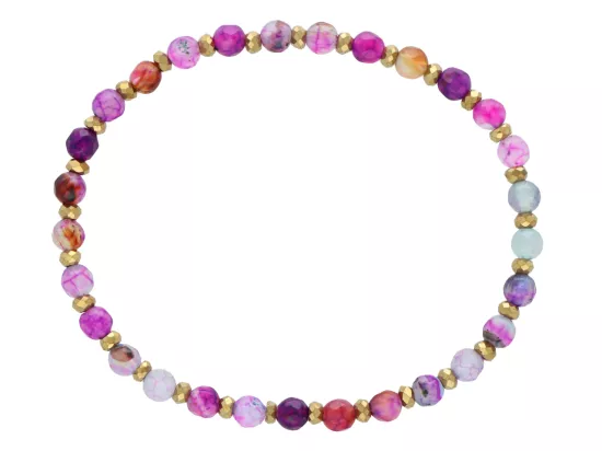 R5D15 BRANSOLETKA AGAT I HEMATYT