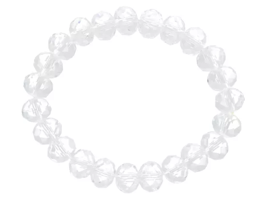 R1D52 BRANSOLETKA KRYSZTAŁKI 10 mm NA GUMCE