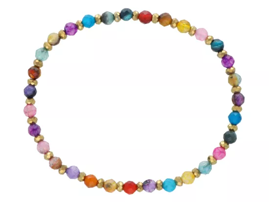 R5C97 BRANSOLETKA AGAT I HEMATYT