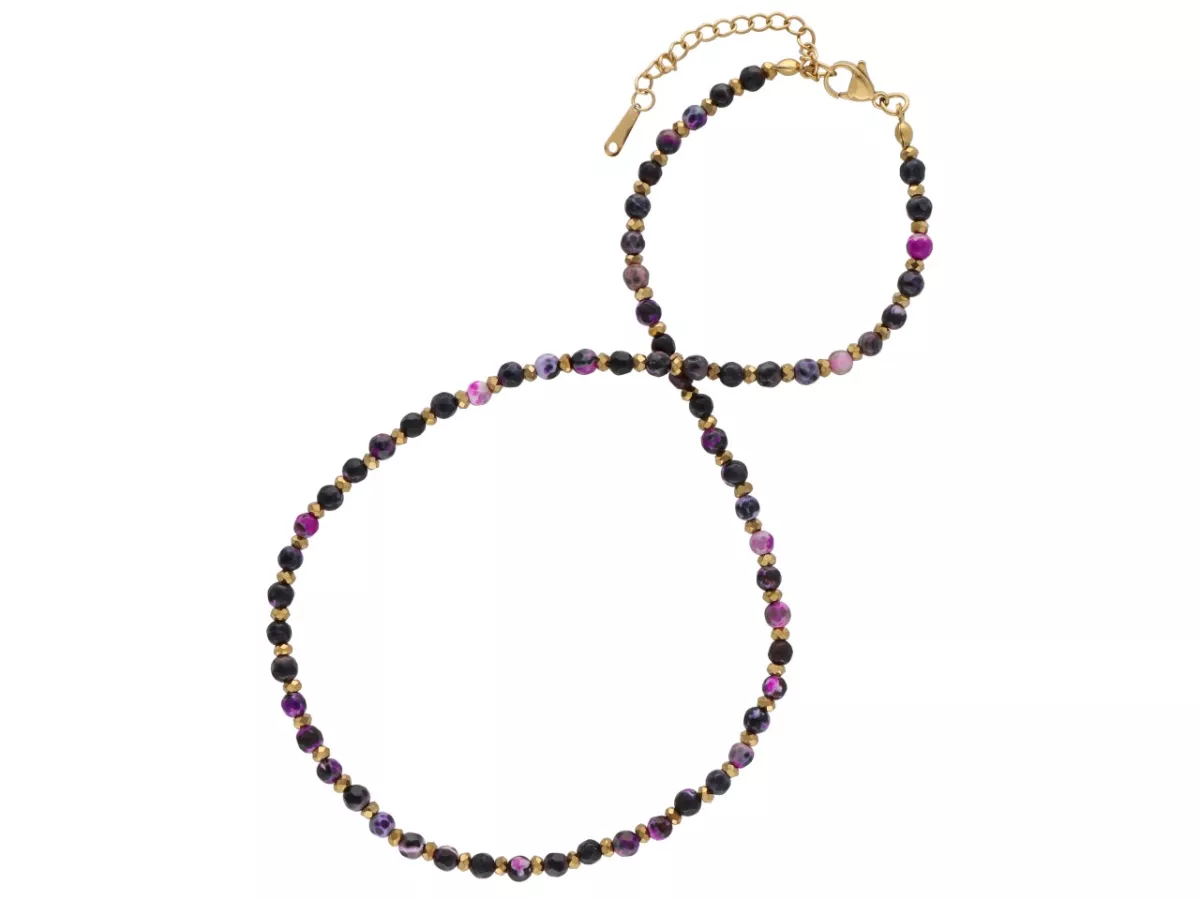 N3P31 NASZYJNIK AGAT I HEMATYT