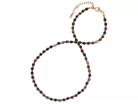 N3P31 NASZYJNIK AGAT I HEMATYT