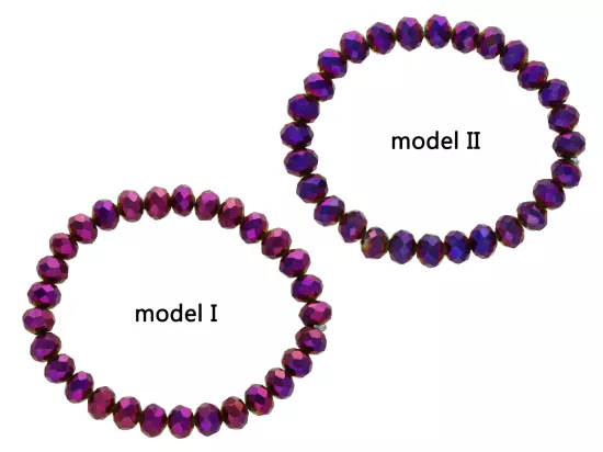 R2T44 BRANSOLETKA KRYSZTAŁKI 8 mm NA GUMCE