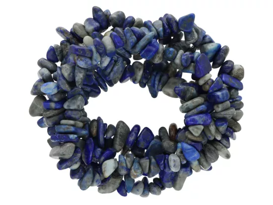 K1E05 LAPIS LAZULI SIECZKA - 1 SZNUR