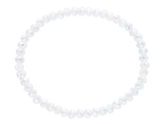 R1D19 BRANSOLETKA KRYSZTAŁKI 4 mm NA GUMCE