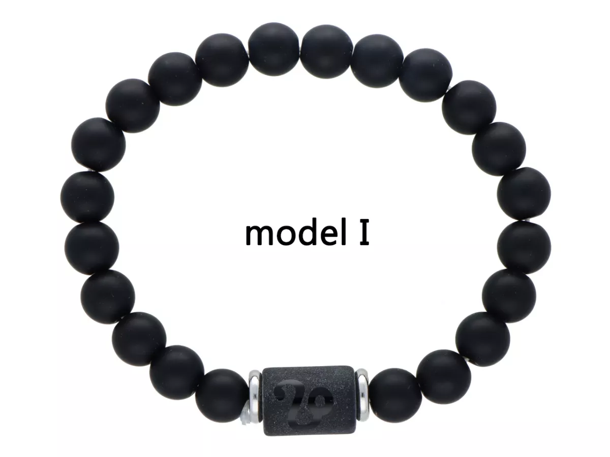 R4E92 BRANSOLETKA LAWA PRASOWANA KULE 8 mm - LEW