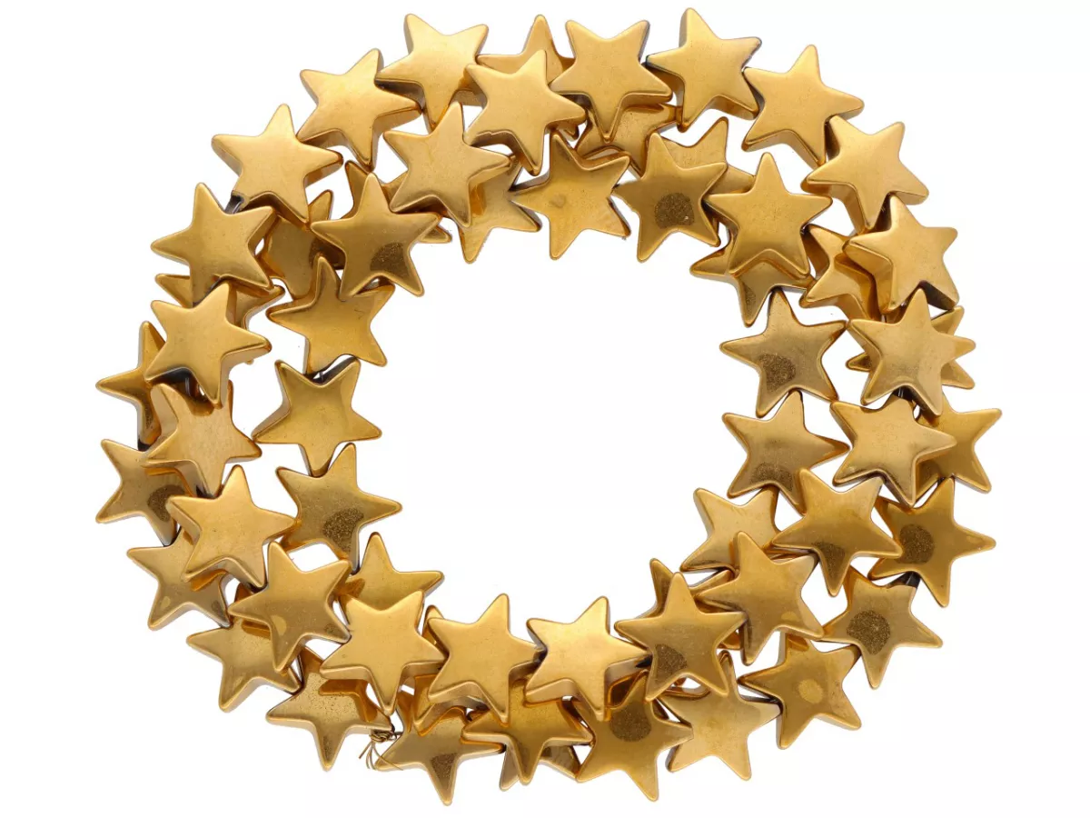 K7P05 HEMATYT MIODOWY GWIAZDKI 9/9 mm - 1 SZNUR