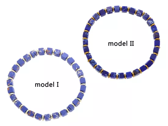 R4O86 BRANSOLETKA JASPIS CESARSKI I HEMATYT