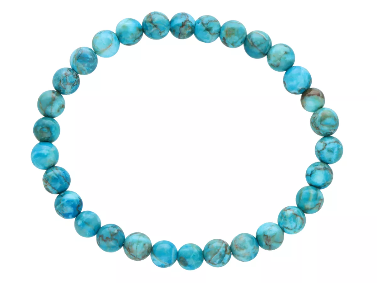 R4S30 BRANSOLETKA JASPIS NIEBIESKI KULE 6,5 mm