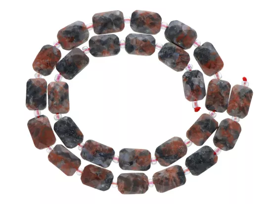 K7T84 JASPIS LEOPARDZI ELEMENTY FASETOWANE 8/12 mm 1 SZNUR