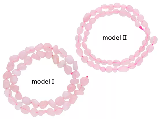 K7E39 KWARC RÓŻOWY BRYŁKI - 1 SZNUR