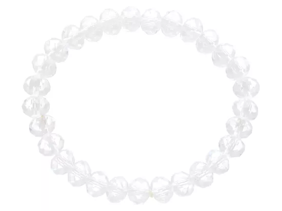 R1D41 BRANSOLETKA KRYSZTAŁKI 8 mm NA GUMCE