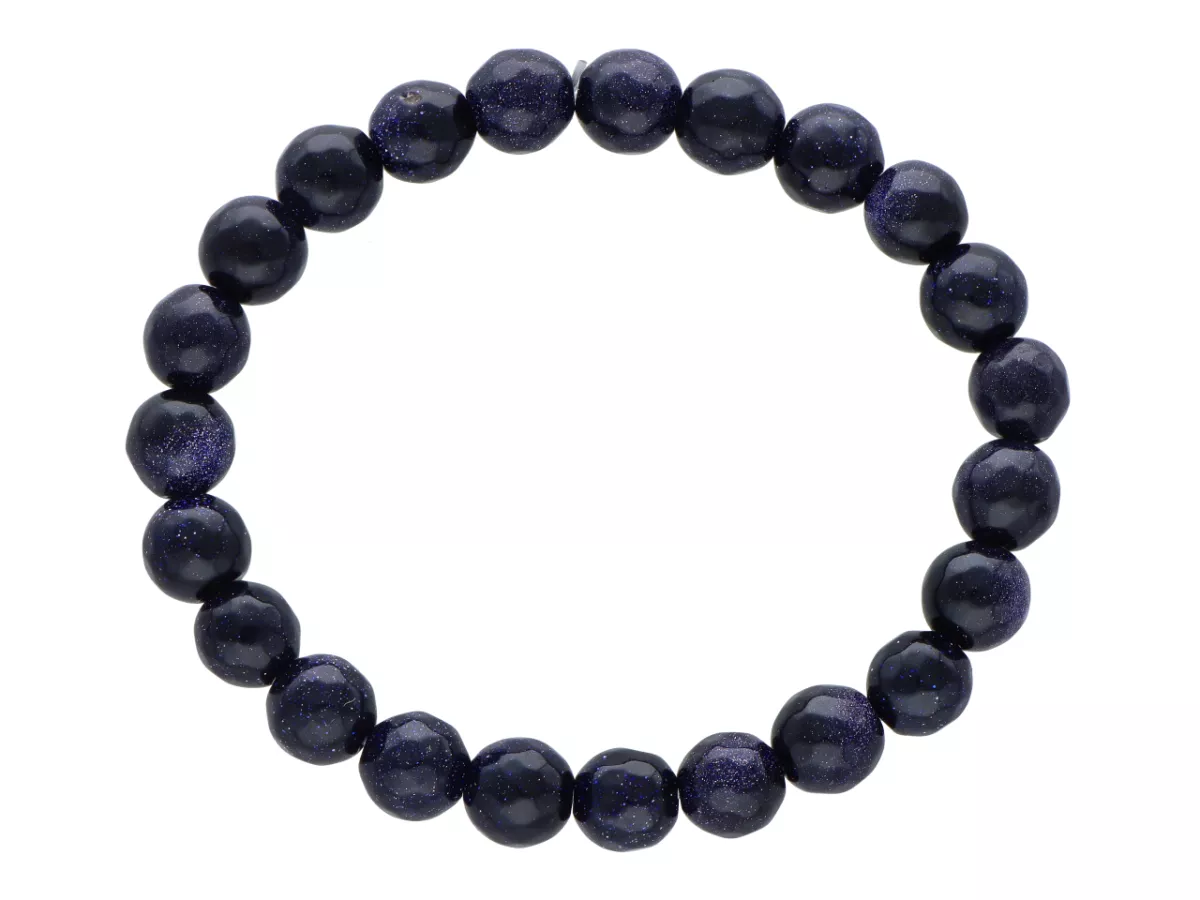 R1L26 BRANSOLETKA NOC KAIRU KULE FASETOWANE 8 mm