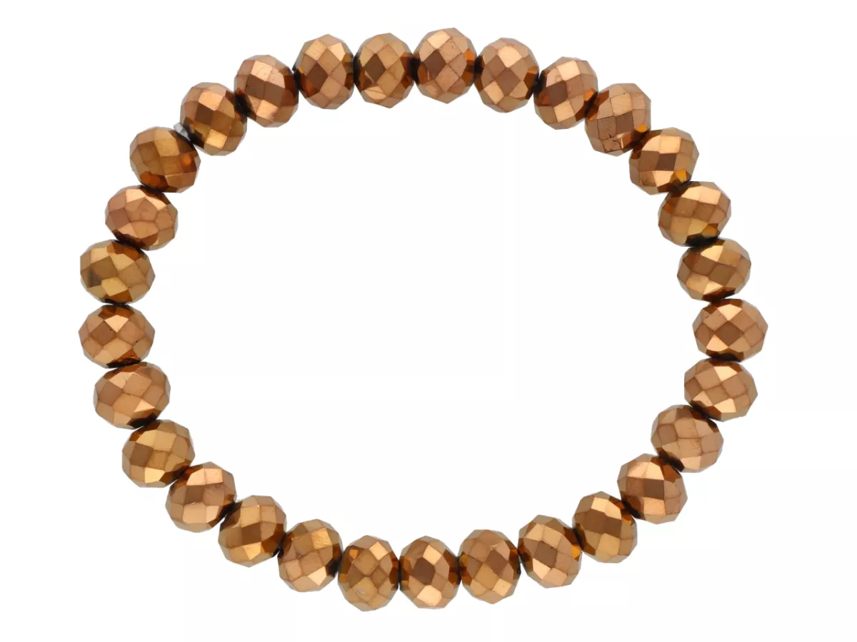 R4D26 BRANSOLETKA KRYSZTAŁKI 8 mm NA GUMCE