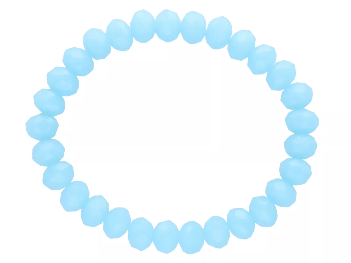 R2B26 BRANSOLETKA KRYSZTAŁKI 8 mm NA GUMCE