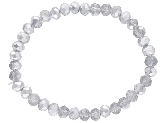 R2D29 BRANSOLETKA KRYSZTAŁKI 6 mm NA GUMCE