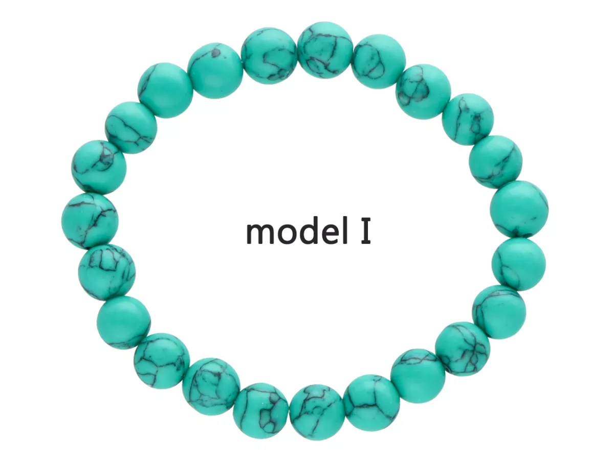 R2G50 BRANSOLETKA HOWLIT LUX KULE 8 mm