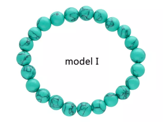 R2G50 BRANSOLETKA HOWLIT LUX KULE 8 mm
