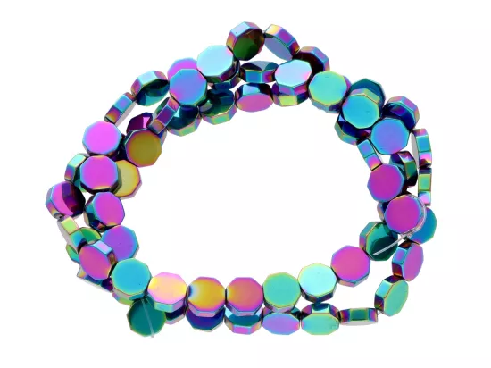 K6T64 HEMATYT OŚMIOKĄTY 6/6 mm 1 SZNUR