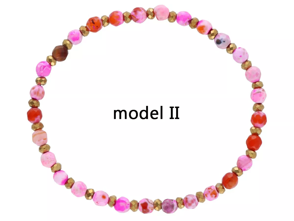 R5B12 BRANSOLETKA AGAT I HEMATYT