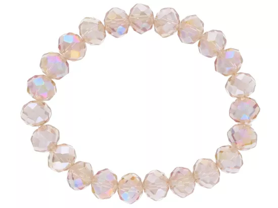 R2T55 BRANSOLETKA KRYSZTAŁKI 10 mm NA GUMCE